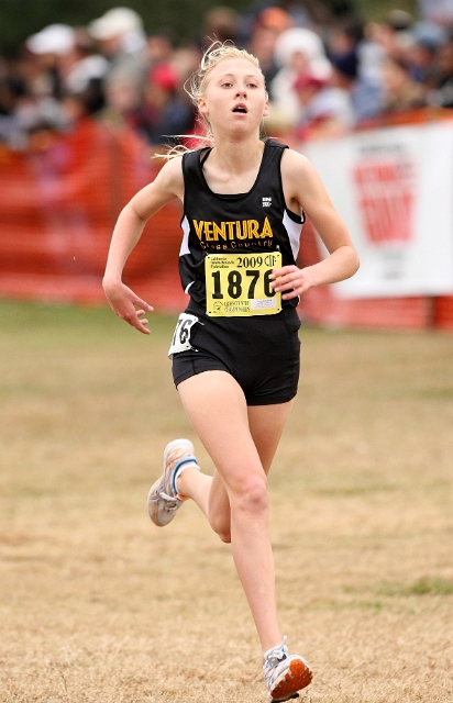 2009 CIF XC Girls D2-100.JPG - 2009 California CIF Cross Country Championships, Woodward Park, Fresno, California